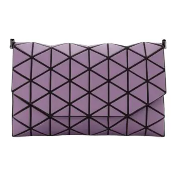 ISSEY MIYAKE TONNEAU MATTE Artificial Leather Handheld Crossbody Bag Shoulder Bag Women's Light Purple