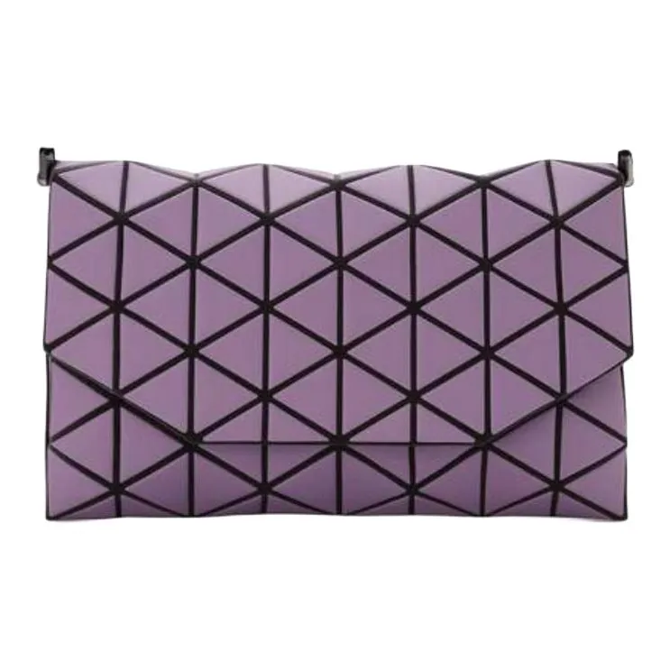 ISSEY MIYAKE TONNEAU MATTE Artificial Leather Handheld Crossbody Bag Shoulder Bag Women's Light Purple-0