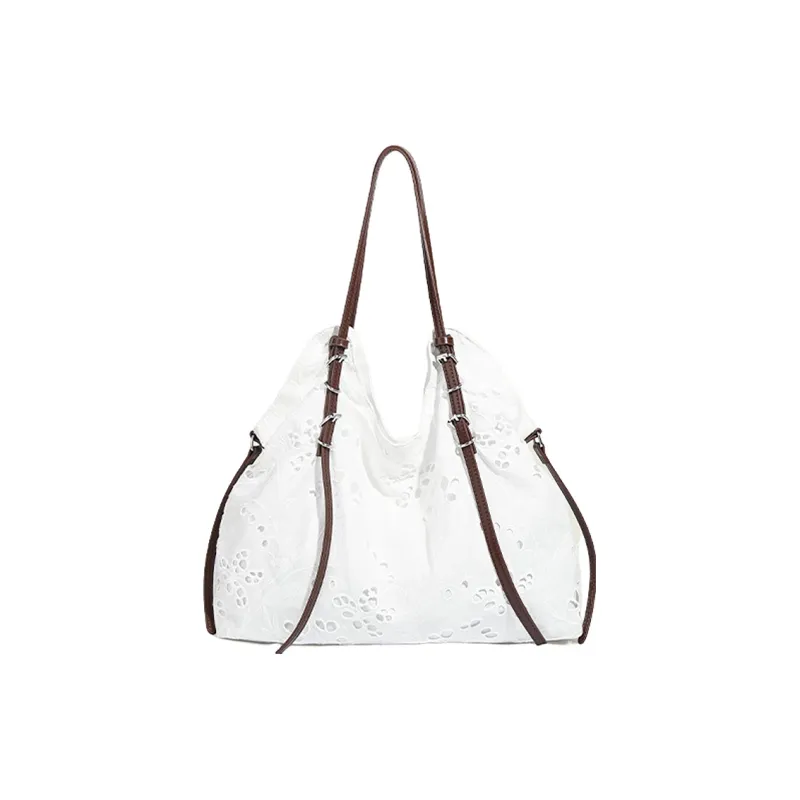 NATTY Lace Tote Bag Shoulder Bag Regular Women's White-10