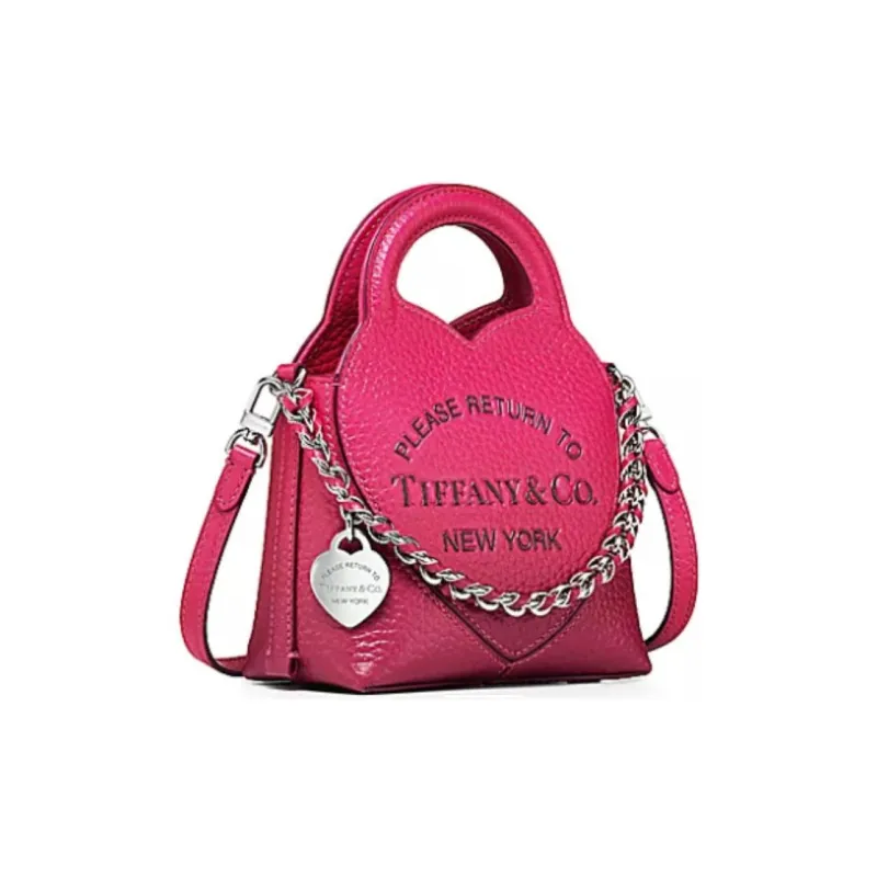 TIFFANY & CO. Return To Tiffany™ Series Taurillon Leather Handbag Shoulder Bag Crossbody Bag Small Size Women's Red-2