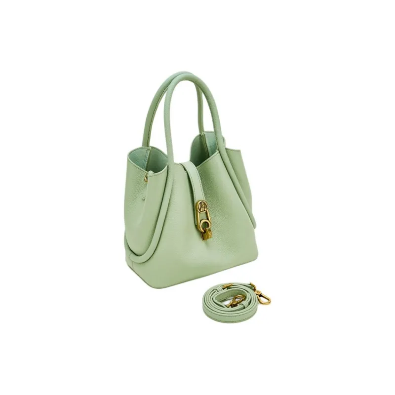 Hush Puppies Cow Leather Shoulder Bag Crossbody Bag Handbag Medium Size Women's Brown/Khaki/Light Green-14