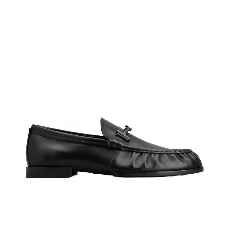 TOD'S Logo-plaque Leather Loafers-1