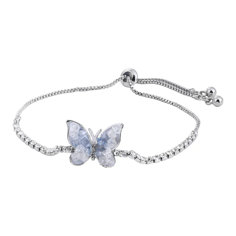 MAGICPOLE Titanium Steel, Alloy, Glass Bracelets Women's Silver-0