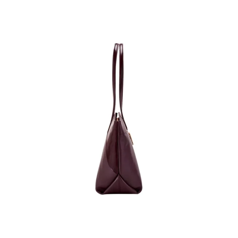 Hush Puppies Cow Leather Handbag Shoulder Bag Large Size Women's Burgundy-2