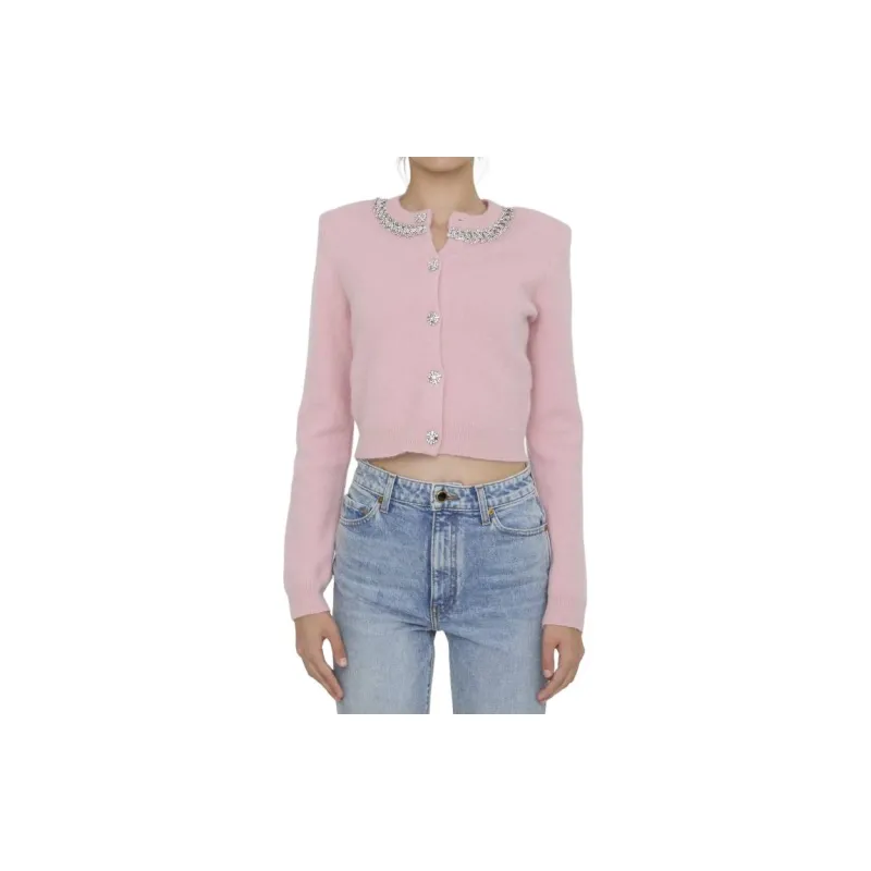 Self portrait Embellished Knitted Cardigan-1