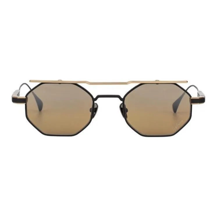 Yohji Yamamoto Titanium Aviator Sunglasses Unisex Multicolor-3