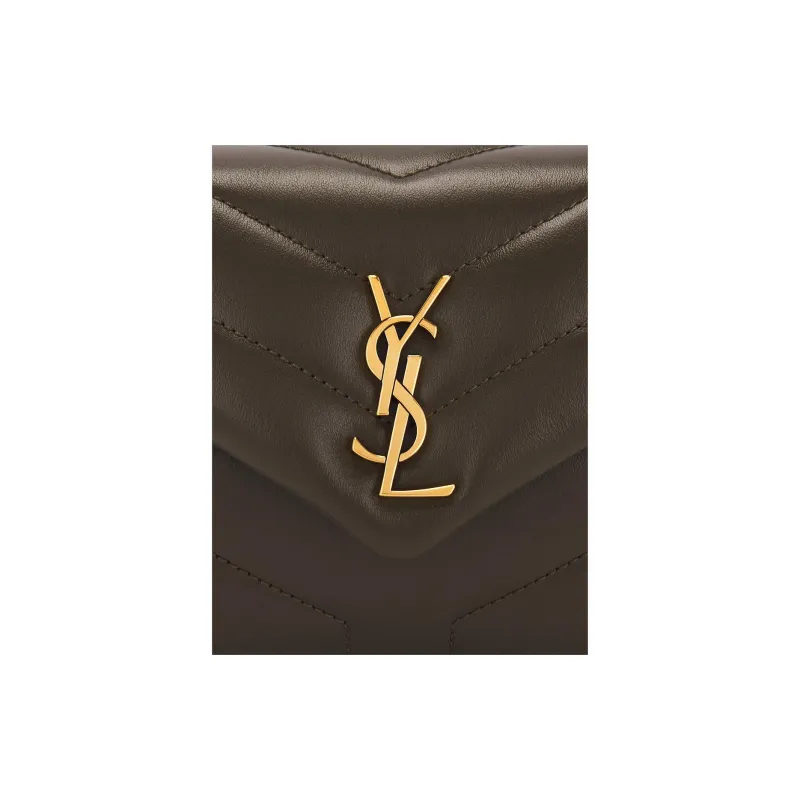 SAINT LAURENT Quilting Calfskin Crossbody Bag Shoulder Bag Women's Light Musk-4
