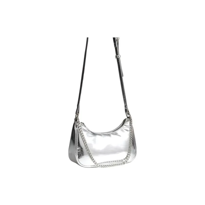 H YXIANG PU Portable Crossbody Bag Shoulder Bag Regular Women's Silver/Black-7