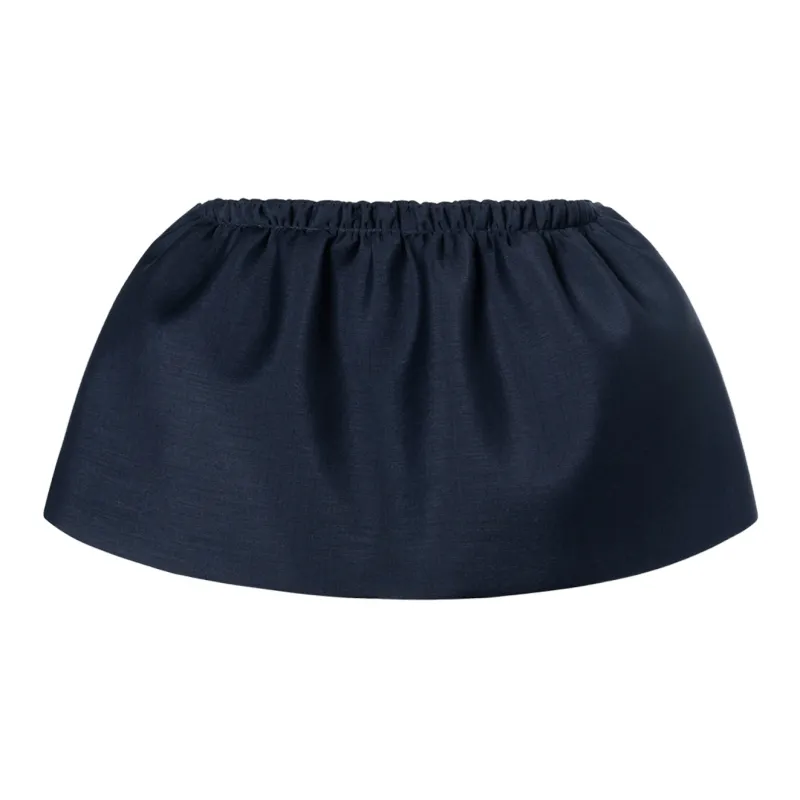 MIU MIU Logo appliqué Wool Miniskirt-1