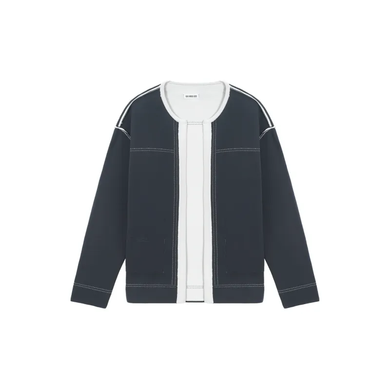 UNVESNO Jackets Unisex Smoke White+Teal Reversible-2
