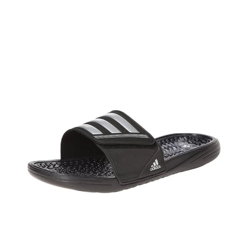 Adidas Slip-Resistant Abrasion-Resistant Slide Slippers Unisex Black Gray Color-2