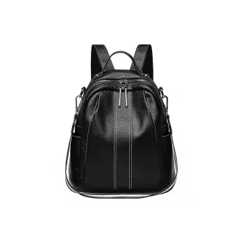 Yalu Top Grain Cow Leather Backpack Women's Black