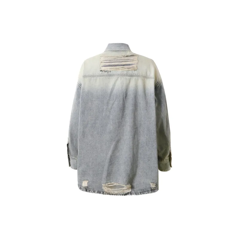 Valeria Obbaco Denim Jacket Unisex Vintage Blue-1