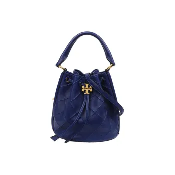 TORY BURCH Fleming Soft Leather Shoulder Bag, Crossbody Bag, Handbag Trumpets Women's Marine Blue