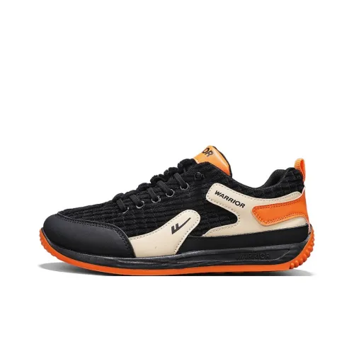 Warrior Coverage Wear Resistant Lightweight Slip Resistant Low Top Casual Shoes Men's Black Light Khaki Orange