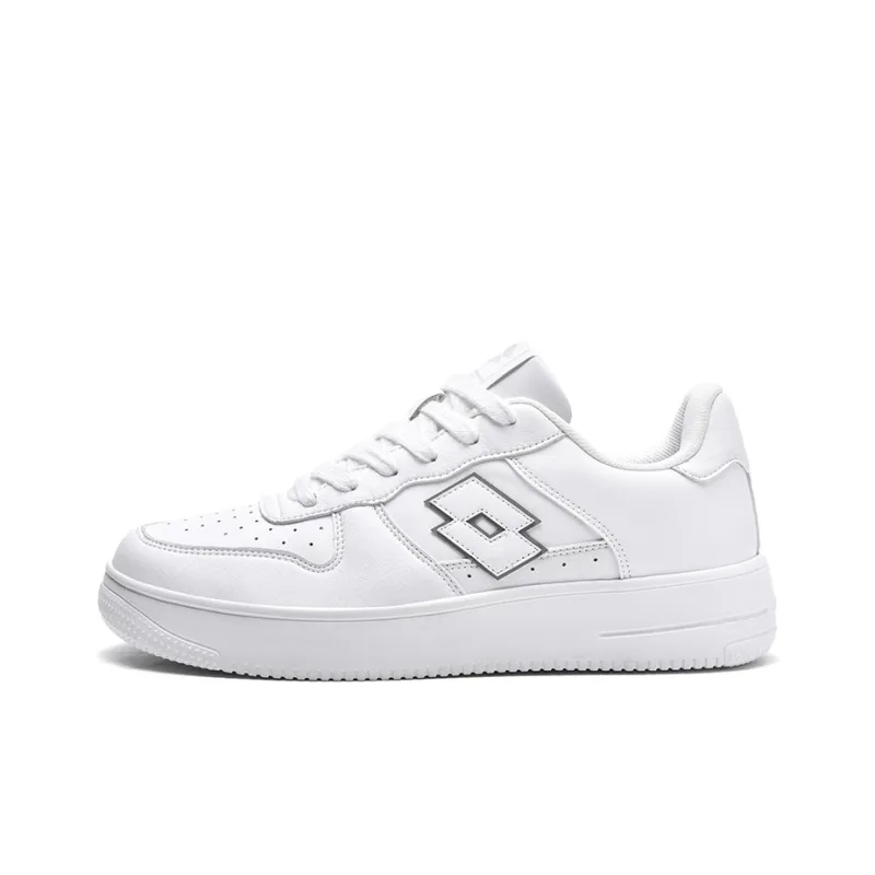 LOTTO Anti Slip Wear Resistant Low Top Skateboard Shoes Men's White-0