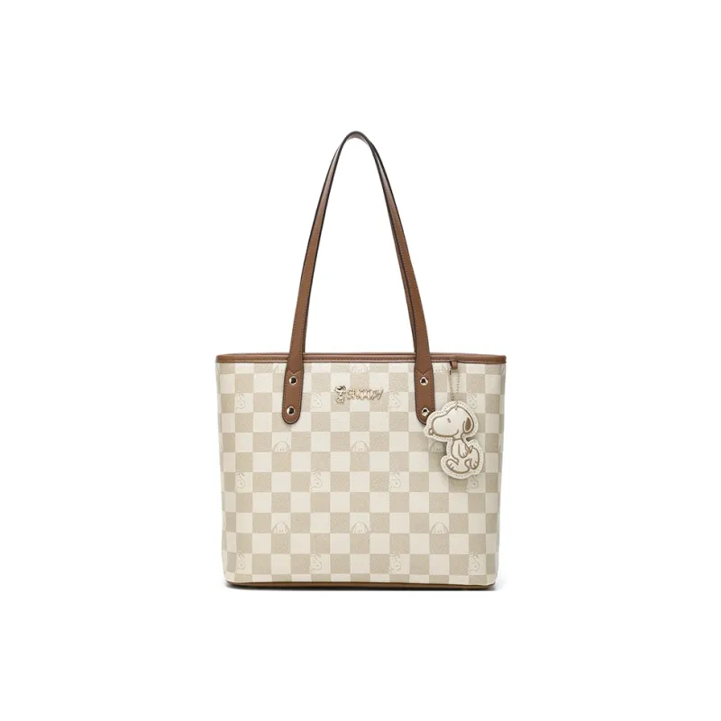 SNOOPY PU Shoulder Bag Women's Brown-0