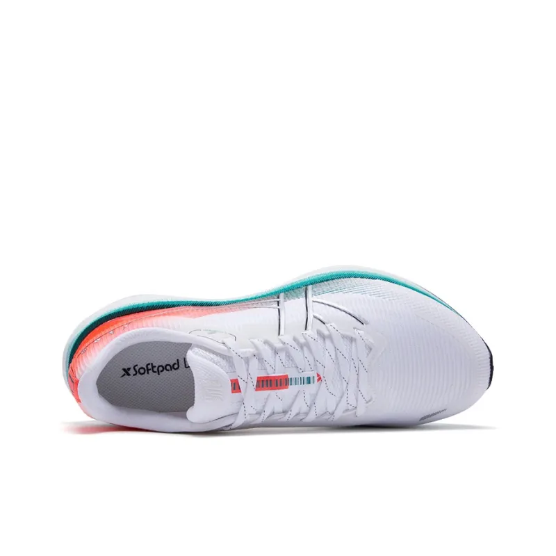 XTEP Speed 5.0 Anti-Slip And Wear-Resistant Breathable Low-Top Casual Running Shoes Men's White Red-2