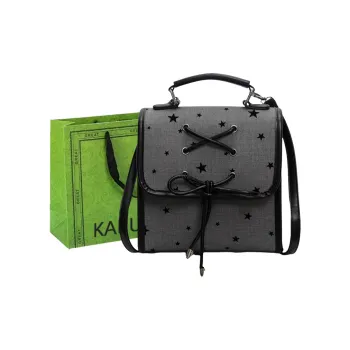 KARUISHA Nylon Backpack Women's Stars/Heart/Polka Dot Black/Polka Dot Red
