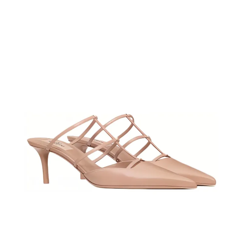 Valentino Garavani Rockstud Pointed Toe Caged Mules Women's-2