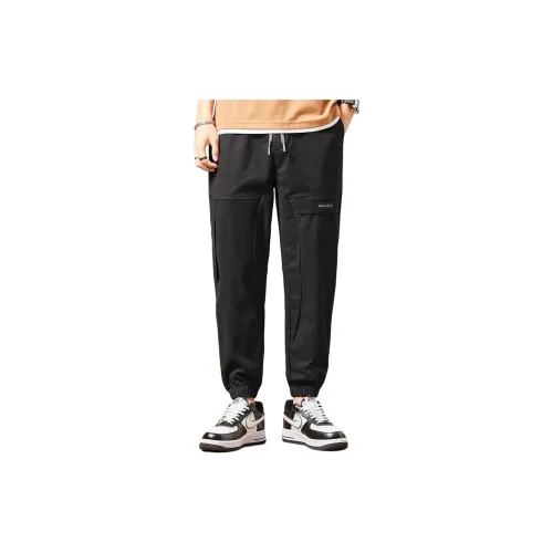 Tonlion Casual Pants Men Black