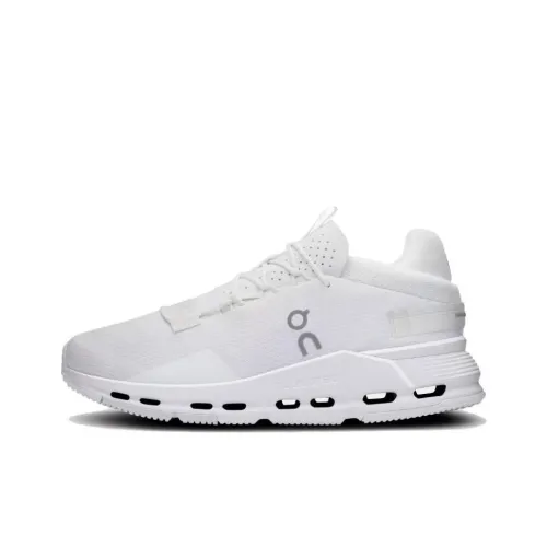 On Cloudnova Running Shoes Women's Low-Top White