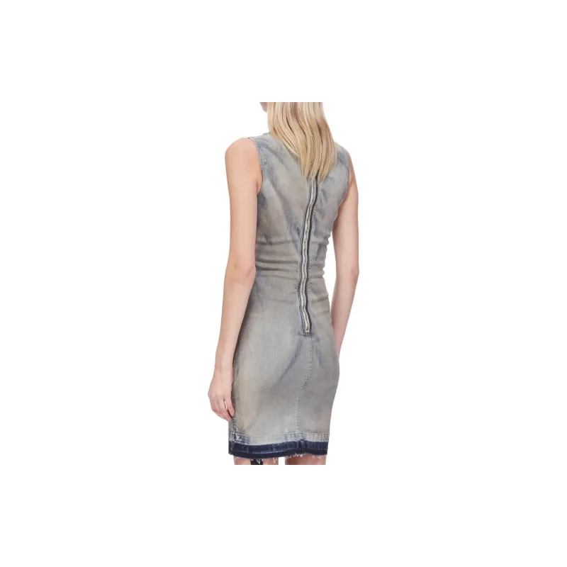 Rick Owens DRKSHDW Crewneck Sleeveless Denim Dress-1