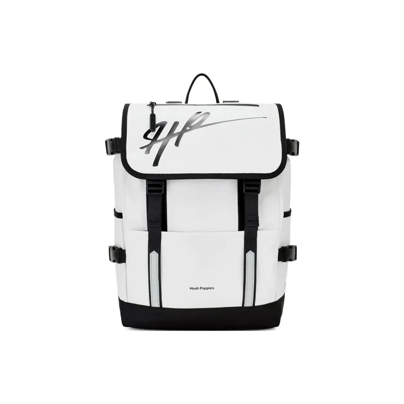 Hush Puppies Fabric Backpack Large Size Men's White-0