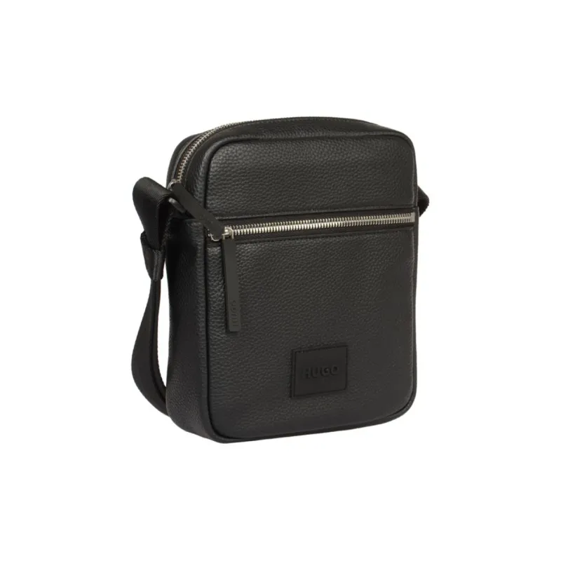 HUGO BOSS Artificial Leather Journalist Bag, Shoulder Bag, Crossbody Bag Men's Black-2