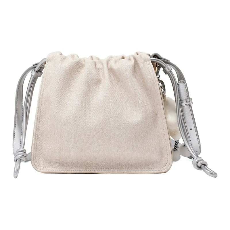 MEXICAN Polyurethane Leather Small Square Bag, Crossbody Bag, Shoulder Bag Trumpets Women's Apricot/Silver-2