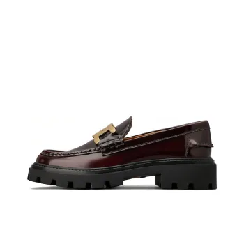 TOD'S Logo Plaque Slip On Loafers Women's