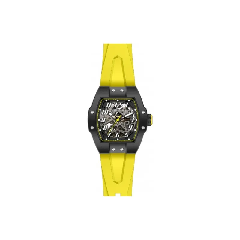 INVICTA Wrist Watch Automatic Mechanical Movement Silicone Strap 47mm Black Dial Men's Watches-1
