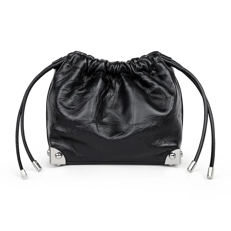 C°BANNER Cow Leather With Synthetic Leather Crossbody One Shoulder Handbag Regular Women's Silver/Black-6