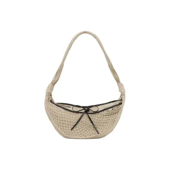 Lemaire Nylon Croissant Bag, Crossbody Bag, Shoulder Bag Large Size Women's Light Beige