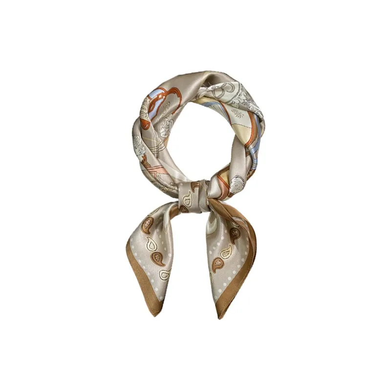 MITHAOL KUSC Silk Scarves Women's Champagne Carriage-0