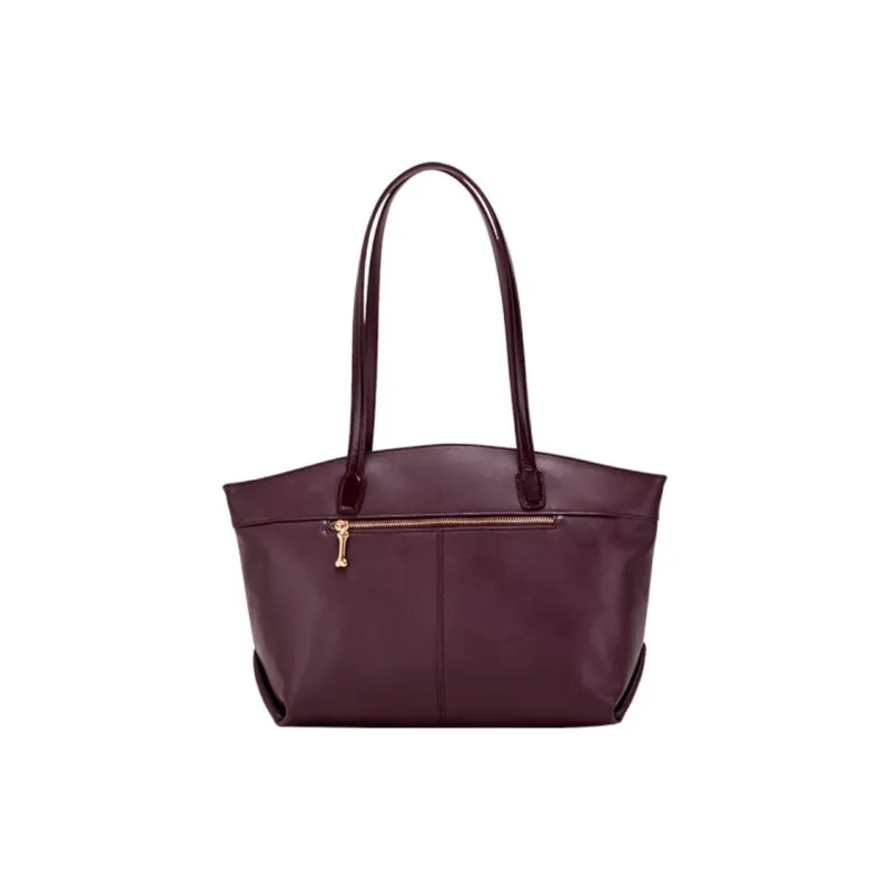 Hush Puppies Cow Leather Handbag Shoulder Bag Large Size Women's Burgundy-3