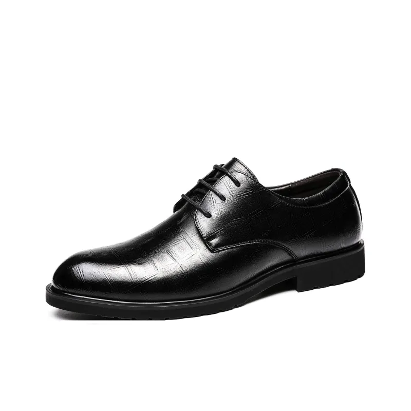CHINT Dress Shoes Men Low Top Black-1