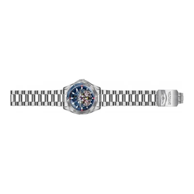 INVICTA Wrist Watch Automatic Mechanical Movement Stainless Steel Strap 51.5mm Blue Dial Men's Watches-2