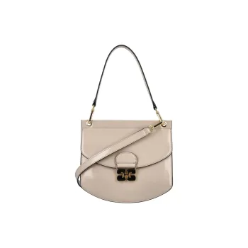 GANNI Logo Buckled Small Shoulder Bag
