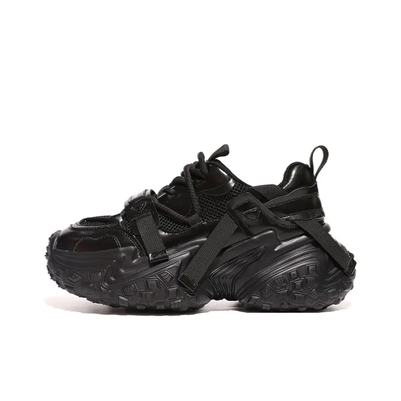 XIAOFAMIAO Breathable Height Increasing Low-Top Chunky Sneakers Women's-10