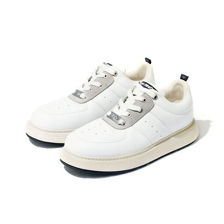 Kami Anger Slip Resistant Low Top Casual Shoes Hamburger Shoes Unisex White-1