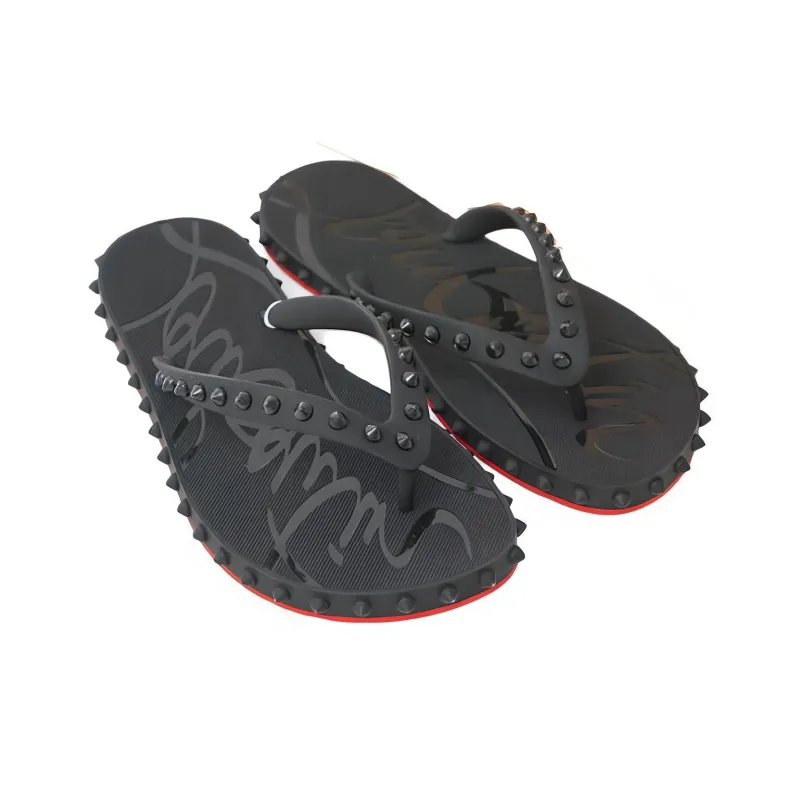 CL LUBOTING Flip Flops Men's Black-3