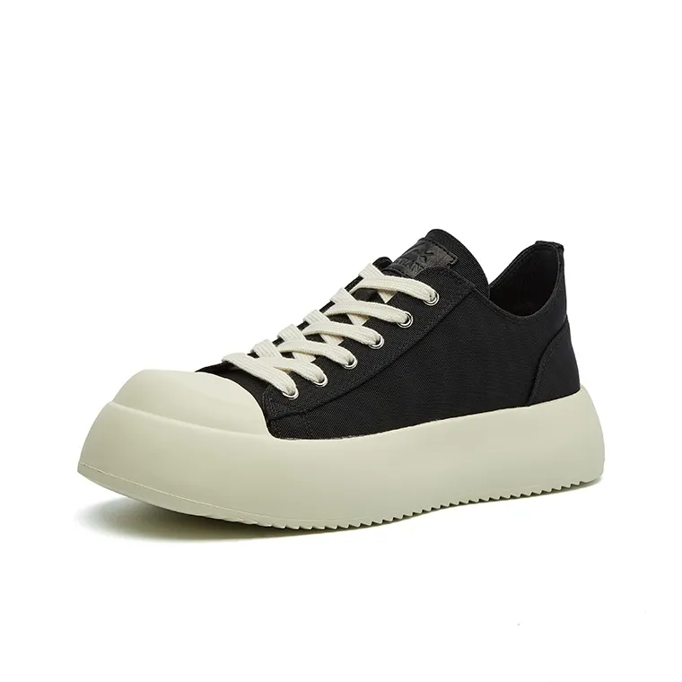 Oak Elephant Coverage Cushioning Low-Top Skateboard Shoes Men's Black-6