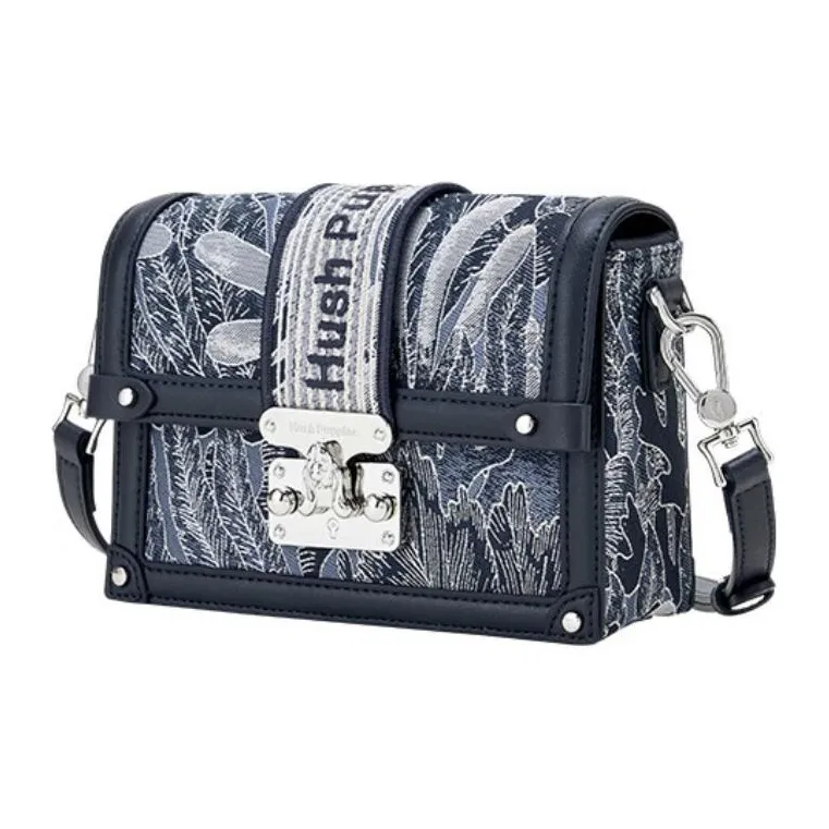 Hush Puppies Fabric With Synthetic Leather Crossbody Bag Shoulder Bag Women's Blue-1