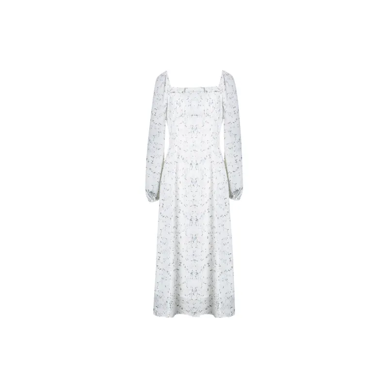 MeetMetro Long Sleeved Dresses Women's Print-1