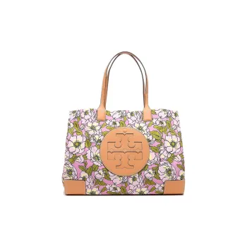 TORY BURCH Ella Polyester Artificial Leather Tote Bag Shopping Bag Handbag Shoulder Bags Regular Women's Multicolor