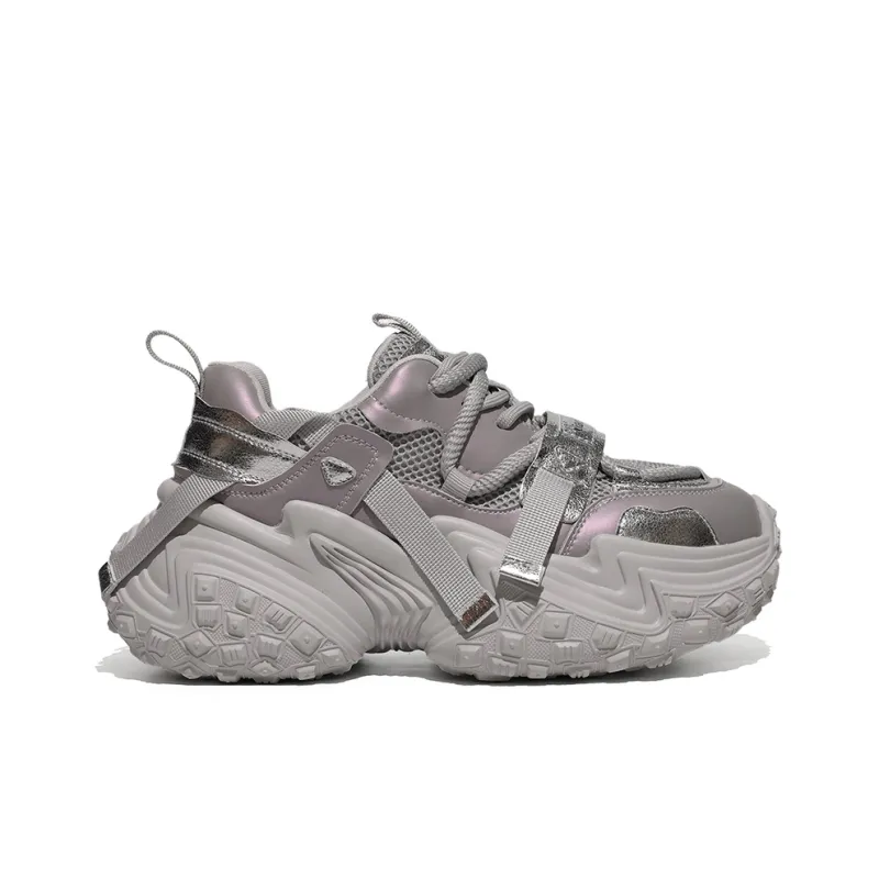XIAOFAMIAO Breathable Height Increasing Low-Top Chunky Sneakers Women's-1