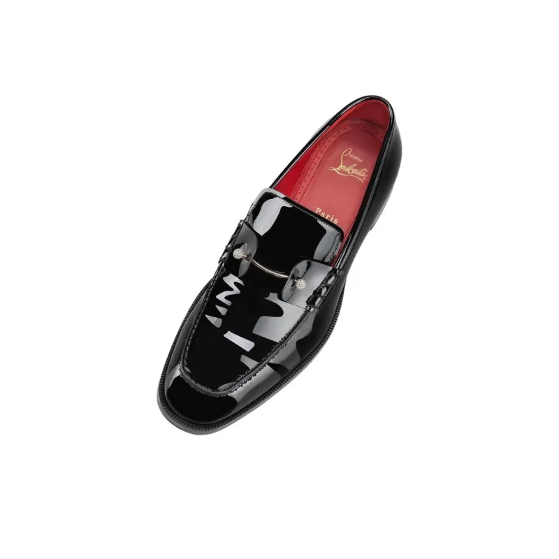 Christian Louboutin Chambelimoc Embellished Patent Loafers-3