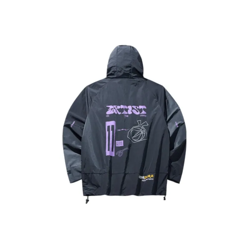 Anta Basketball Collection Trench Coat Men's Silver Wing Gray-1