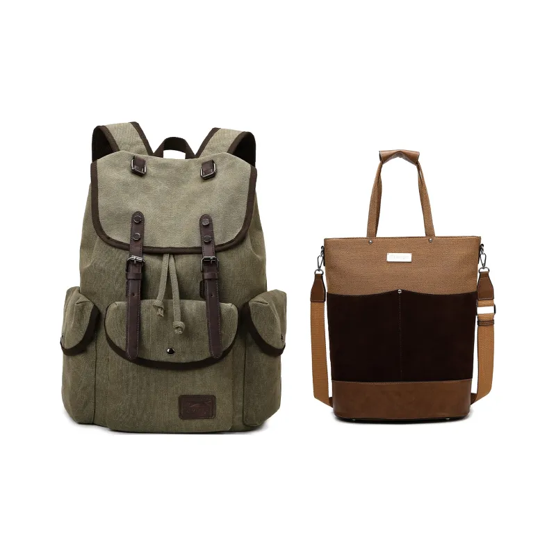 Slazenger Canvas Laptop Backpack Large Size Men's Cool Gray-15